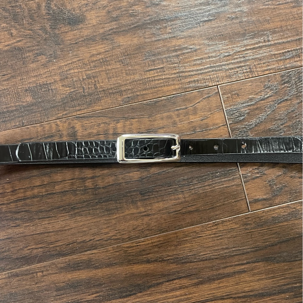 Black Crocodile Printed Belt